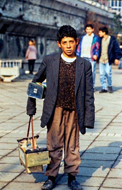 Kurdish shoeshine boy, Istanbul, 1993